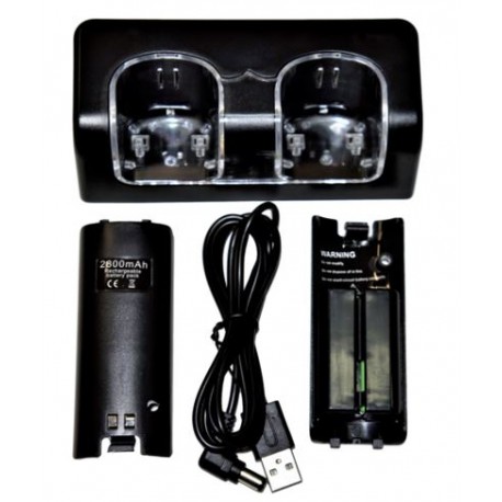 2 in 1 Dual Controller Charging Dock Set for Nintendo Wii